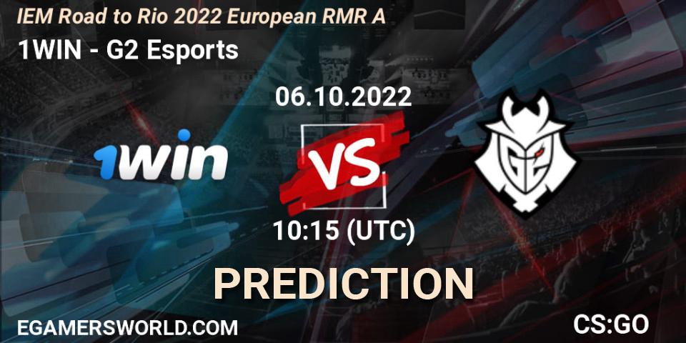 Prognoza 1WIN - G2 Esports. 06.10.2022 at 10:15, Counter-Strike (CS2), IEM Road to Rio 2022 European RMR A