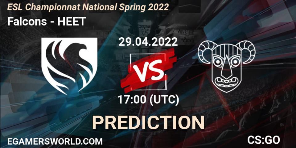 Prognoza Falcons - HEET. 29.04.2022 at 17:00, Counter-Strike (CS2), ESL Championnat National Spring 2022