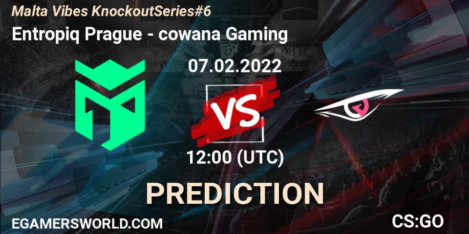 Prognoza Entropiq Prague - cowana Gaming. 07.02.2022 at 12:00, Counter-Strike (CS2), Malta Vibes Knockout Series #6