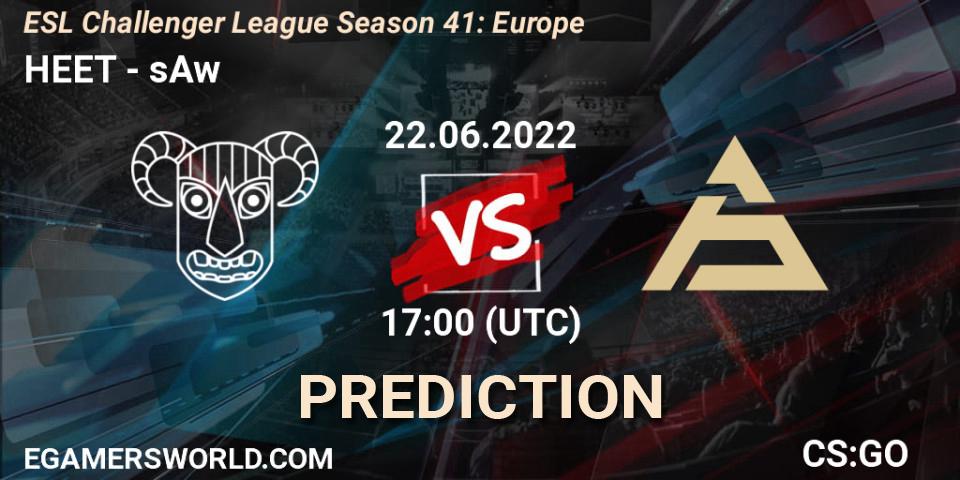 Prognoza HEET - sAw. 22.06.2022 at 17:00, Counter-Strike (CS2), ESL Challenger League Season 41: Europe