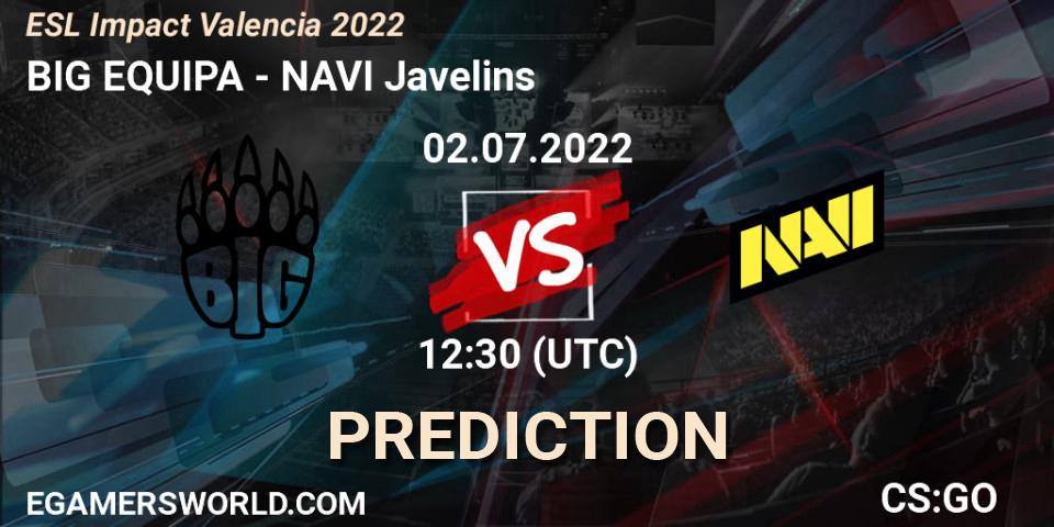 Prognoza BIG EQUIPA - NAVI Javelins. 02.07.2022 at 12:55, Counter-Strike (CS2), ESL Impact Valencia 2022