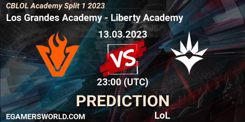 Prognoza Los Grandes Academy - Liberty Academy. 13.03.2023 at 23:00, LoL, CBLOL Academy Split 1 2023