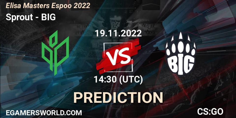 Prognoza Sprout - BIG. 19.11.2022 at 14:50, Counter-Strike (CS2), Elisa Masters Espoo 2022