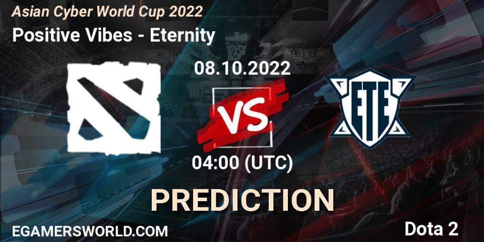 Prognoza Positive Vibes - Eternity. 13.10.2022 at 04:00, Dota 2, Asian Cyber World Cup 2022