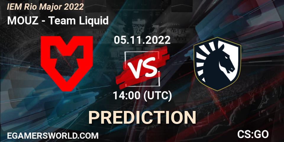 Prognoza MOUZ - Team Liquid. 05.11.2022 at 14:00, Counter-Strike (CS2), IEM Rio Major 2022