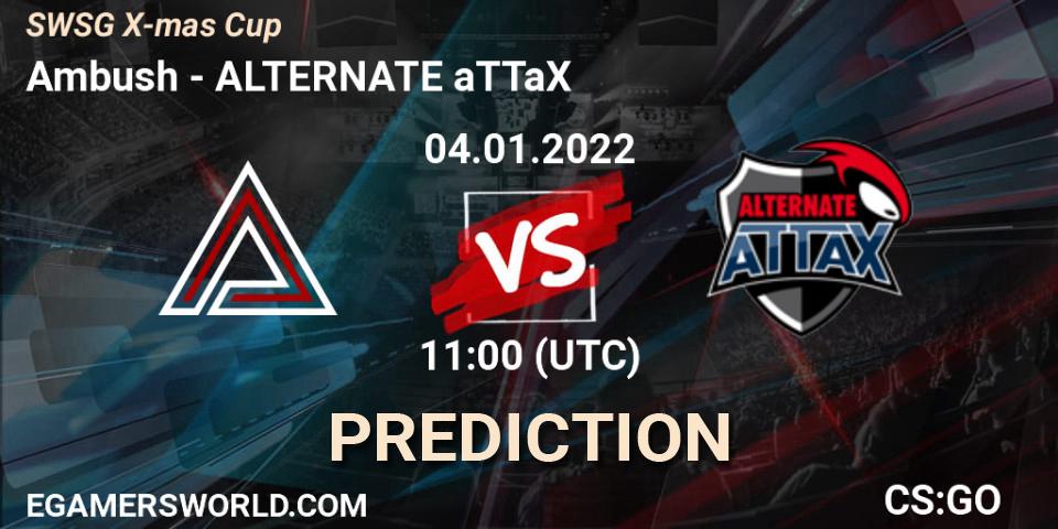 Prognoza Ambush - ALTERNATE aTTaX. 04.01.2022 at 11:00, Counter-Strike (CS2), SWSG X-mas Cup
