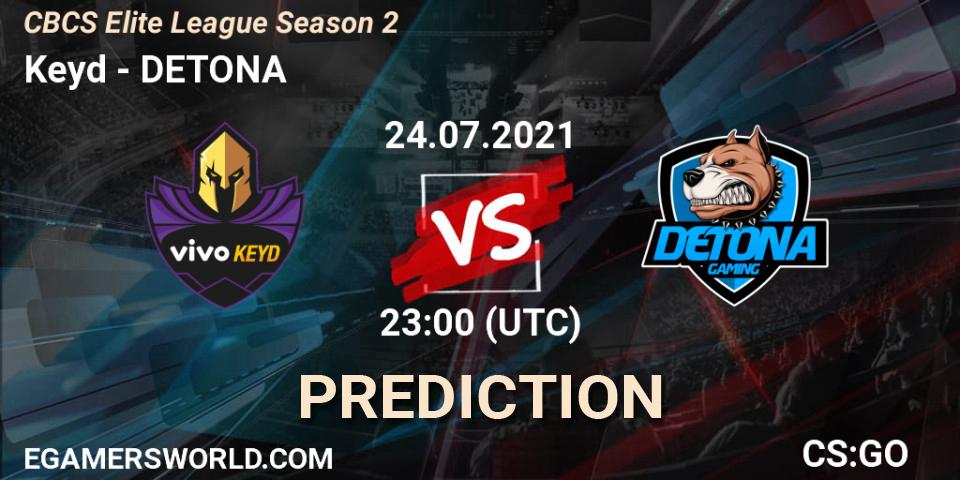 Prognoza Keyd - DETONA. 24.07.2021 at 22:00, Counter-Strike (CS2), CBCS Elite League Season 2