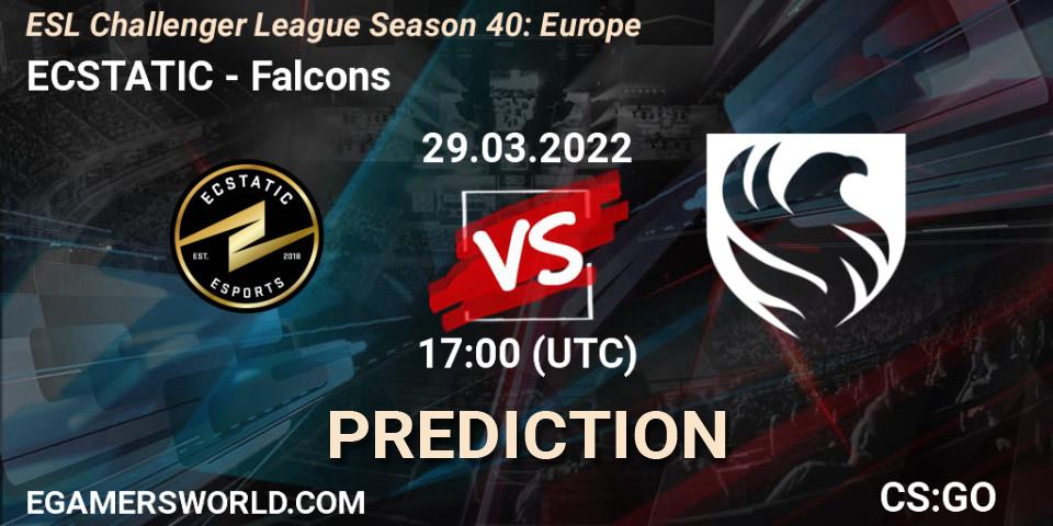 Prognoza ECSTATIC - Falcons. 29.03.22, CS2 (CS:GO), ESL Challenger League Season 40: Europe