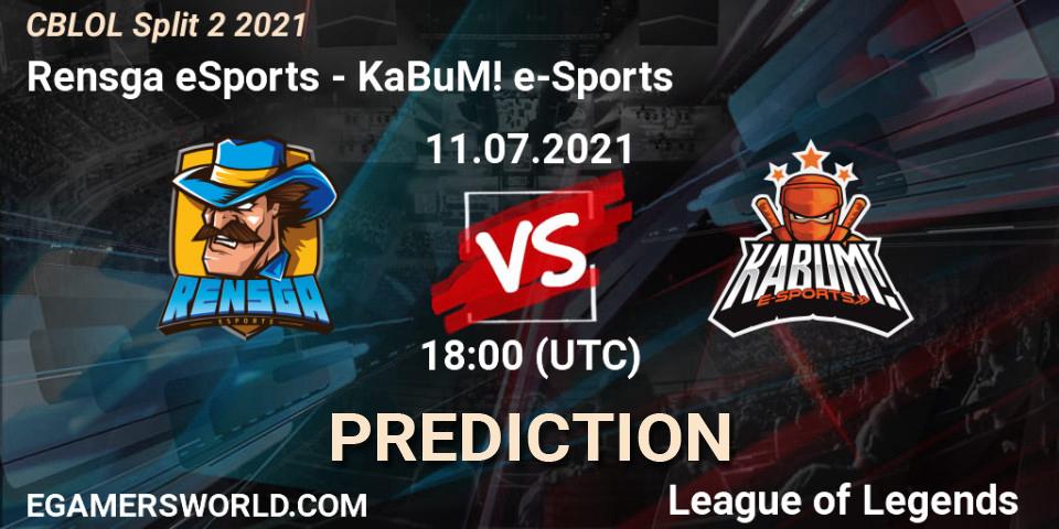 Prognoza Rensga eSports - KaBuM! e-Sports. 15.07.2021 at 22:00, LoL, CBLOL Split 2 2021