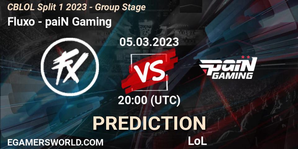 Prognoza Fluxo - paiN Gaming. 05.03.23, LoL, CBLOL Split 1 2023 - Group Stage