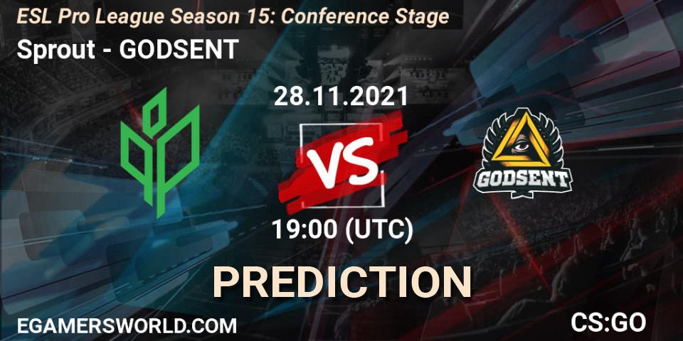 Prognoza Sprout - GODSENT. 28.11.2021 at 19:00, Counter-Strike (CS2), ESL Pro League Season 15: Conference Stage