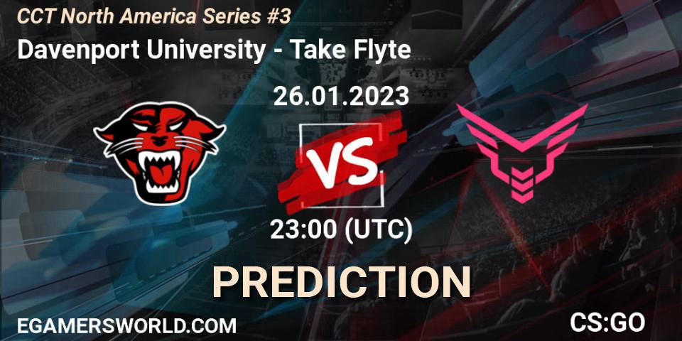 Prognoza Davenport University - Take Flyte. 27.01.2023 at 23:00, Counter-Strike (CS2), CCT North America Series #3