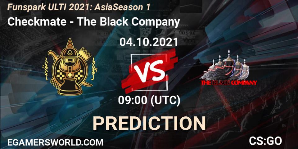 Prognoza Checkmate - The Black Company. 12.10.2021 at 09:00, Counter-Strike (CS2), Funspark ULTI 2021: Asia Season 1