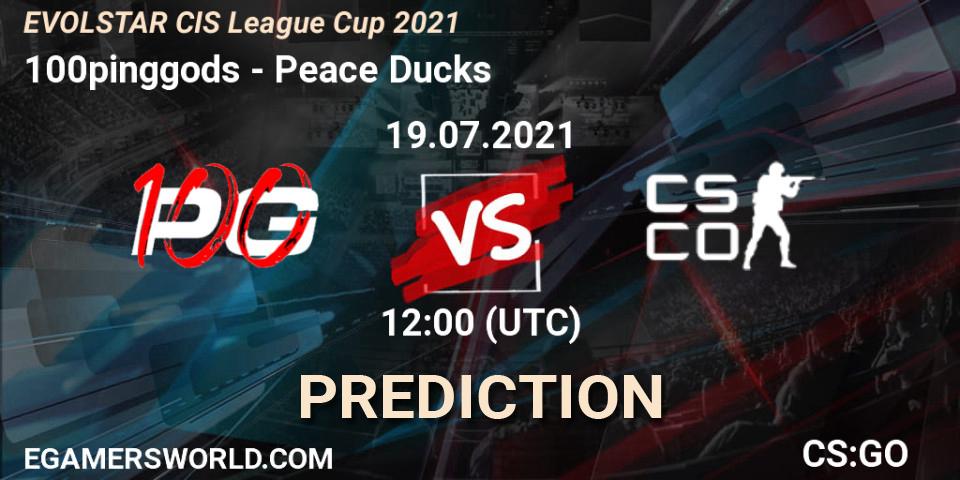 Prognoza 100pinggods - Peace Ducks. 19.07.2021 at 12:05, Counter-Strike (CS2), EVOLSTAR CIS League Cup 2021