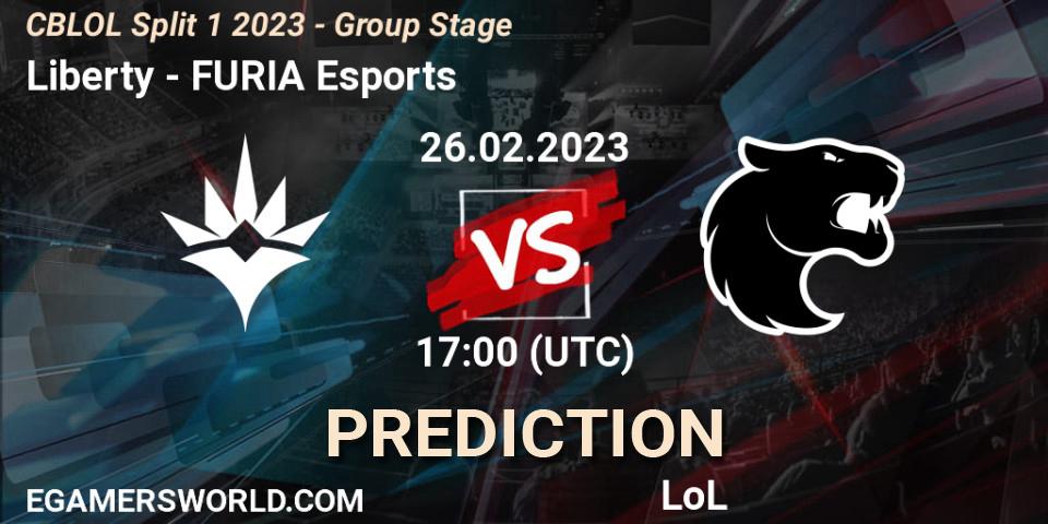 Prognoza Liberty - FURIA Esports. 26.02.2023 at 17:00, LoL, CBLOL Split 1 2023 - Group Stage