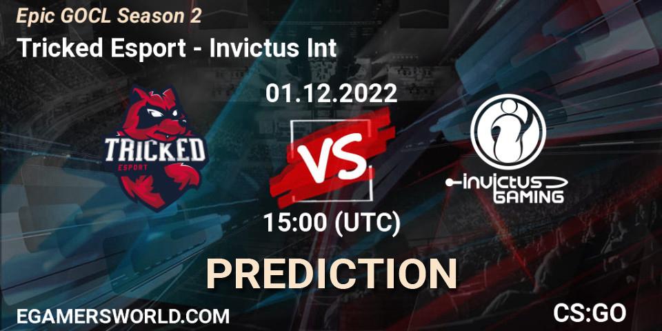 Prognoza Tricked Esport - Invictus Int. 01.12.22, CS2 (CS:GO), Epic GOCL Season 2