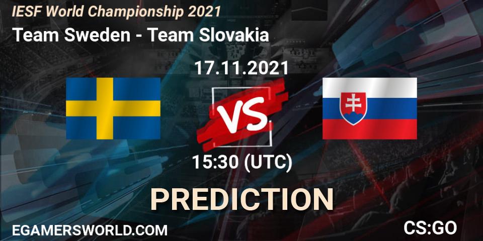 Prognoza Team Sweden - Team Slovakia. 17.11.2021 at 15:30, Counter-Strike (CS2), IESF World Championship 2021