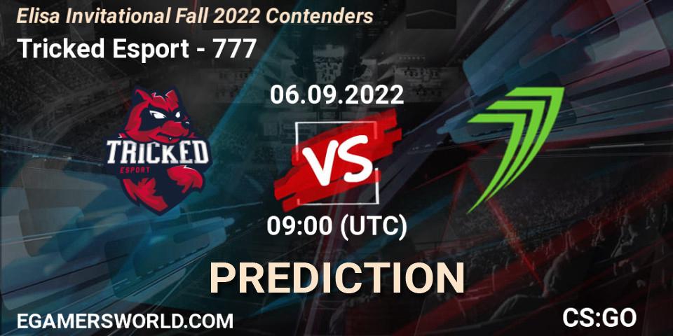 Prognoza Tricked Esport - 777. 06.09.22, CS2 (CS:GO), Elisa Invitational Fall 2022 Contenders