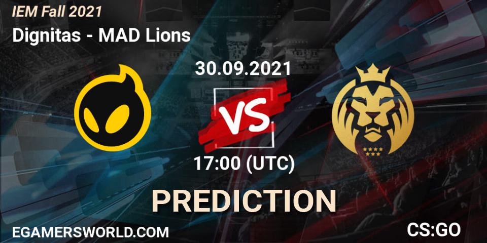 Prognoza Dignitas - MAD Lions. 30.09.2021 at 17:10, Counter-Strike (CS2), IEM Fall 2021: Europe RMR