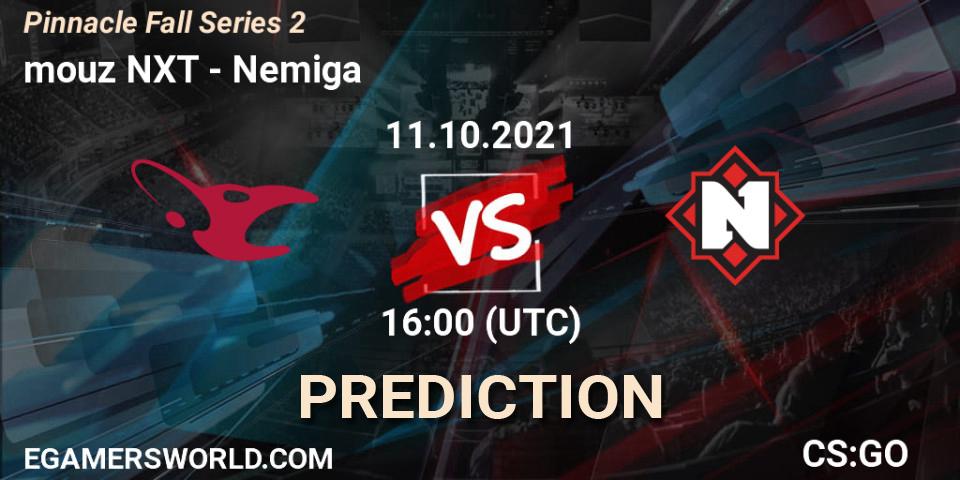 Prognoza mouz NXT - Nemiga. 11.10.2021 at 16:00, Counter-Strike (CS2), Pinnacle Fall Series #2