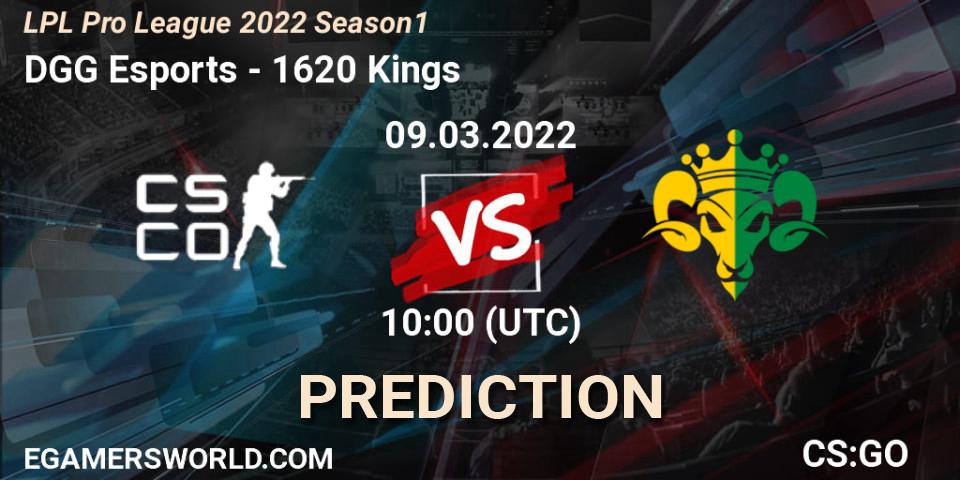 Prognoza DGG Esports - 1620 Kings. 08.03.2022 at 07:30, Counter-Strike (CS2), LPL Pro League 2022 Season 1
