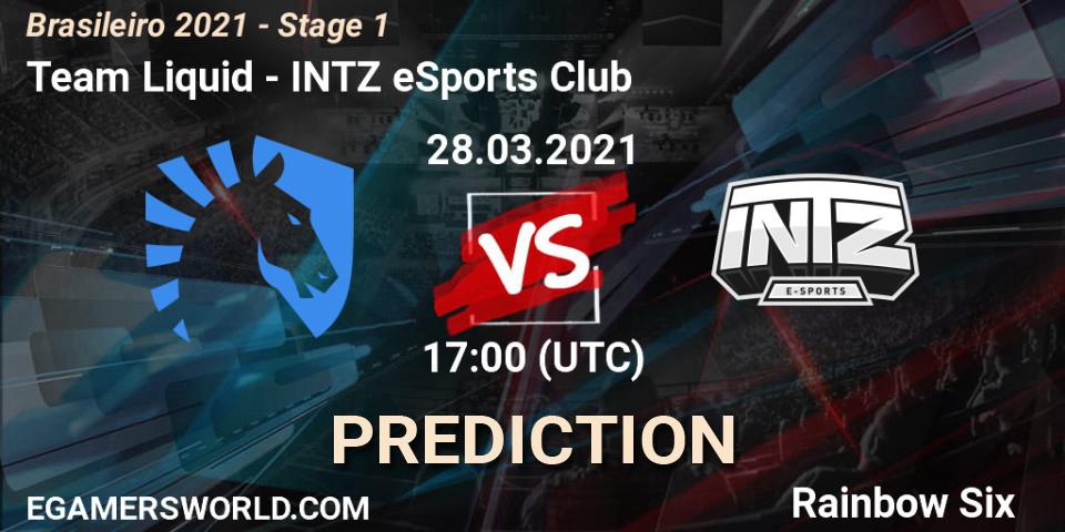 Prognoza Team Liquid - INTZ eSports Club. 28.03.2021 at 17:00, Rainbow Six, Brasileirão 2021 - Stage 1