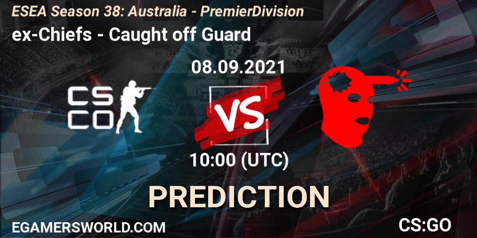 Prognoza lol123 - Caught off Guard. 08.09.2021 at 10:00, Counter-Strike (CS2), ESEA Season 38: Australia - Premier Division