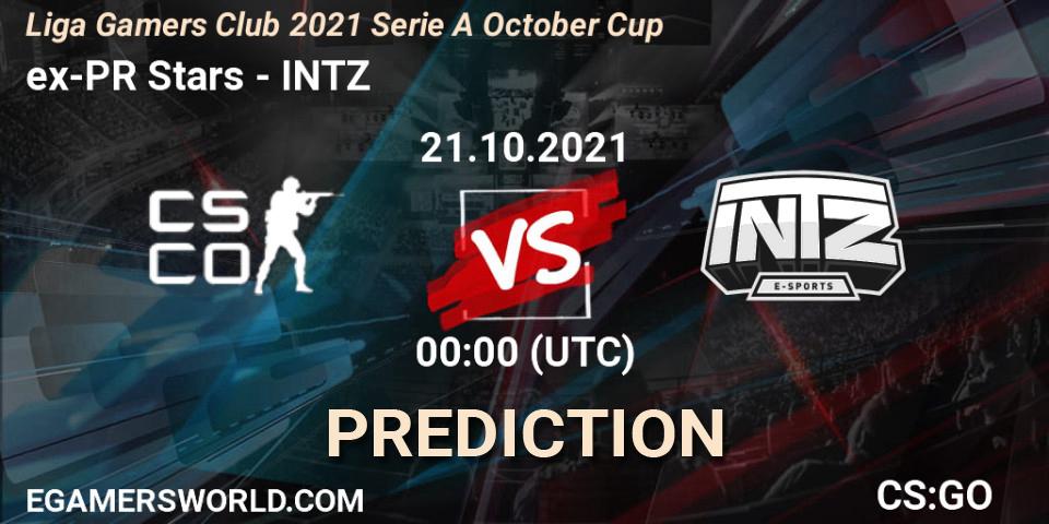 Prognoza ex-PR Stars - INTZ. 20.10.2021 at 23:40, Counter-Strike (CS2), Liga Gamers Club 2021 Serie A October Cup
