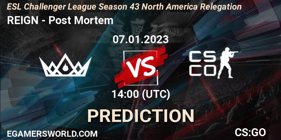 Prognoza REIGN - Post Mortem. 08.01.2023 at 02:00, Counter-Strike (CS2), ESL Challenger League Season 43 North America Relegation