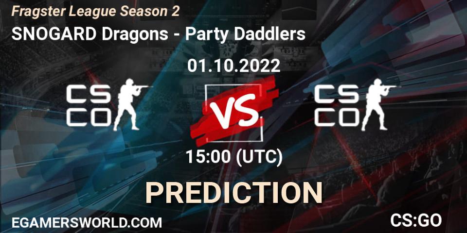 Prognoza SNOGARD Dragons - PartyDaddlers. 01.10.2022 at 15:10, Counter-Strike (CS2), Fragster League Season 2