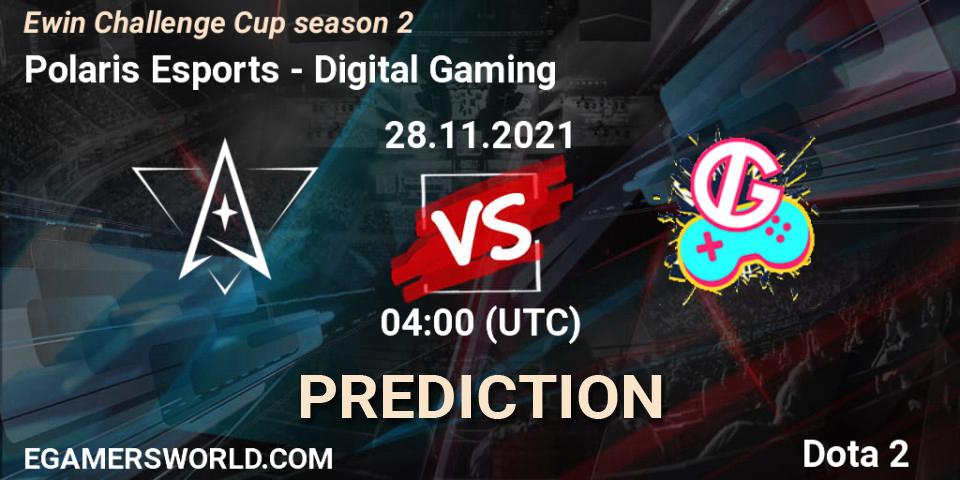 Prognoza Polaris Esports - Digital Gaming. 28.11.2021 at 04:12, Dota 2, Ewin Challenge Cup season 2