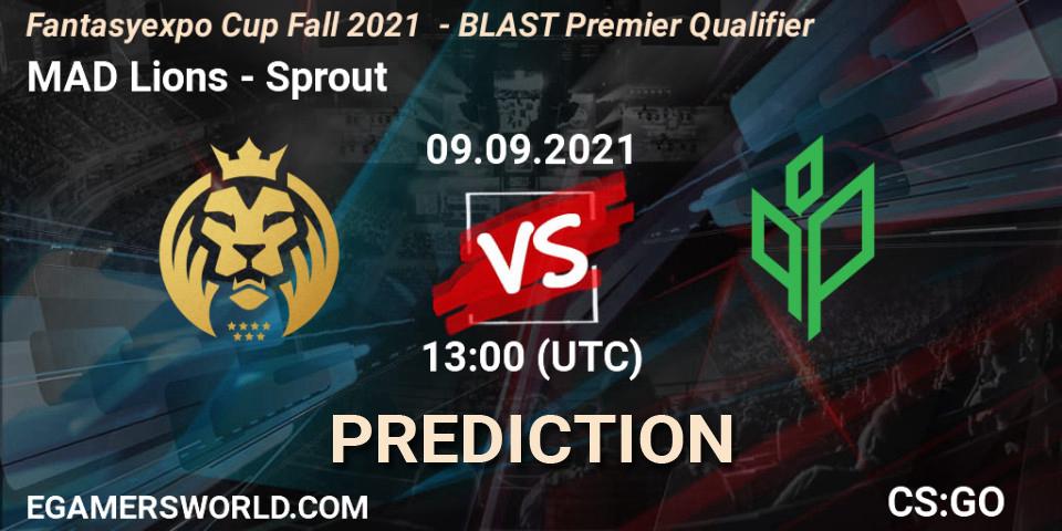 Prognoza MAD Lions - Sprout. 09.09.2021 at 13:00, Counter-Strike (CS2), Fantasyexpo Cup Fall 2021 - BLAST Premier Qualifier