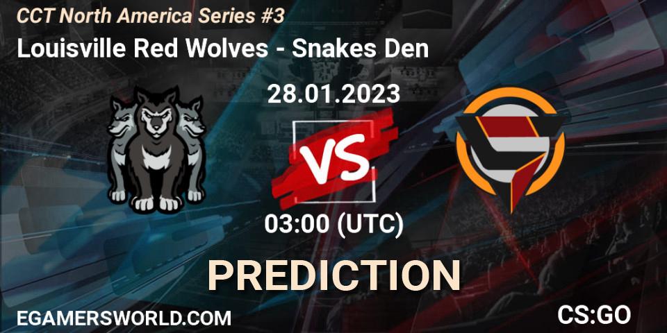 Prognoza Louisville Red Wolves - Snakes Den. 29.01.23, CS2 (CS:GO), CCT North America Series #3