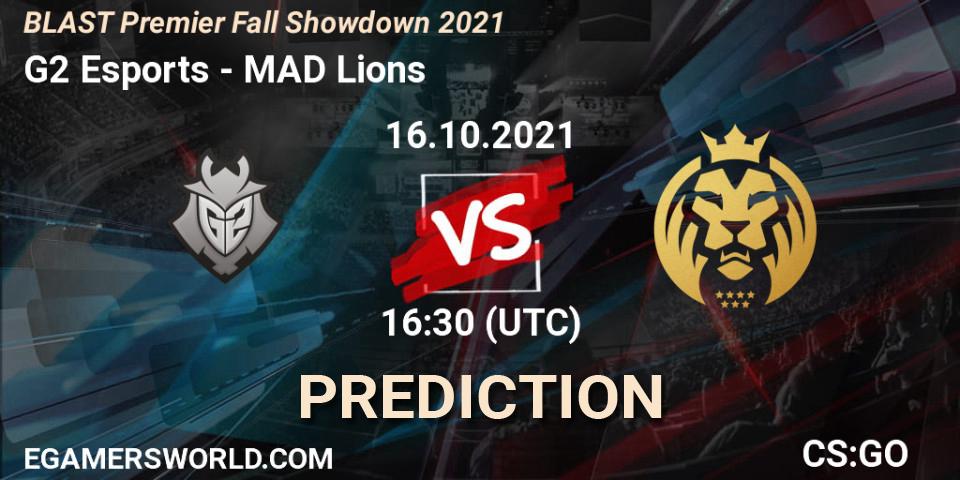Prognoza G2 Esports - MAD Lions. 16.10.2021 at 13:30, Counter-Strike (CS2), BLAST Premier Fall Showdown 2021