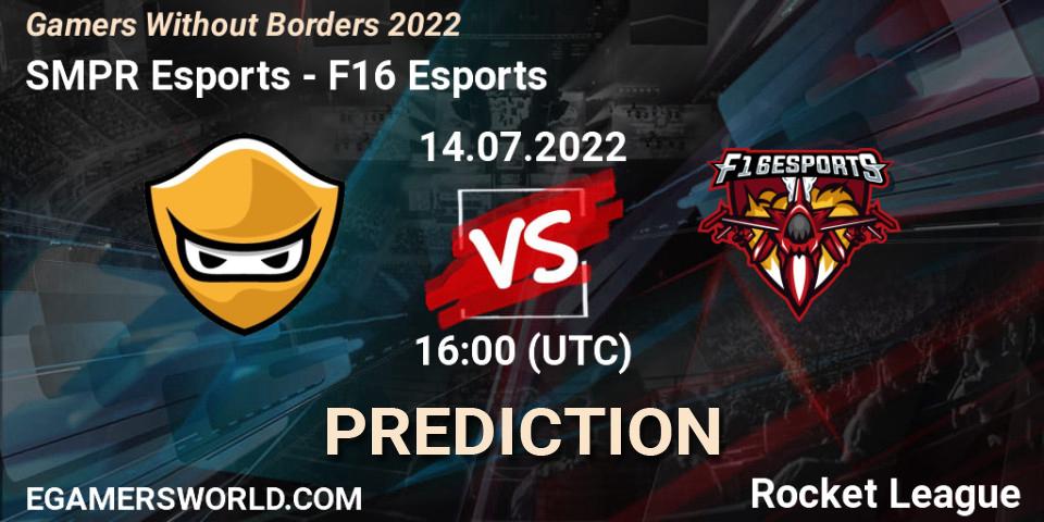 Prognoza SMPR Esports - F16 Esports. 14.07.2022 at 16:00, Rocket League, Gamers Without Borders 2022