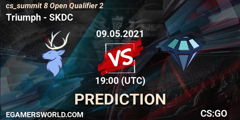 Prognoza Triumph - SKDC. 09.05.2021 at 19:00, Counter-Strike (CS2), cs_summit 8 Open Qualifier 2