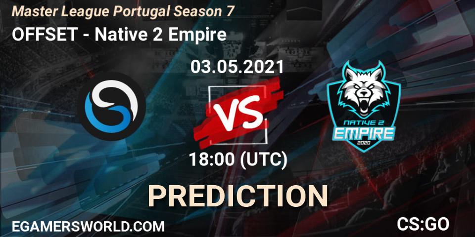 Prognoza OFFSET - Native 2 Empire. 03.05.2021 at 18:00, Counter-Strike (CS2), Master League Portugal Season 7