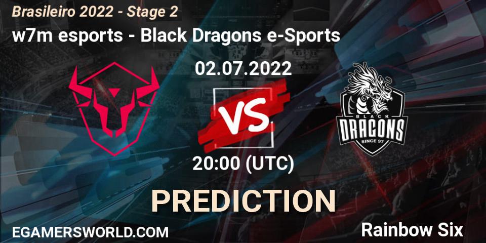 Prognoza w7m esports - Black Dragons e-Sports. 02.07.2022 at 20:00, Rainbow Six, Brasileirão 2022 - Stage 2