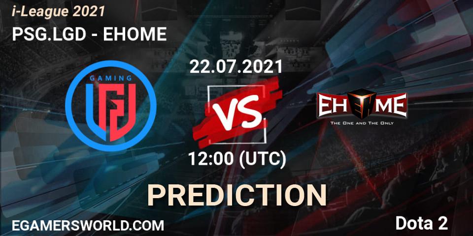 Prognoza PSG.LGD - EHOME. 22.07.2021 at 12:47, Dota 2, i-League 2021 Season 1