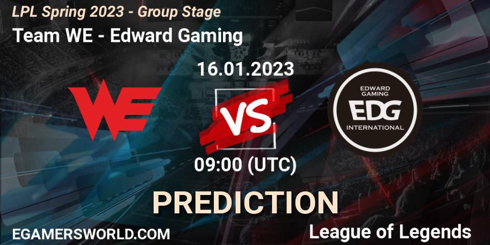 Prognoza Team WE - Edward Gaming. 16.01.23, LoL, LPL Spring 2023 - Group Stage