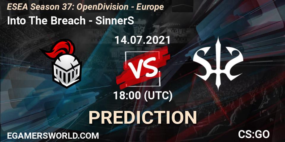 Prognoza Into The Breach - SinnerS. 14.07.21, CS2 (CS:GO), ESEA Season 37: Open Division - Europe