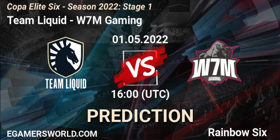 Prognoza Team Liquid - W7M Gaming. 01.05.2022 at 16:00, Rainbow Six, Copa Elite Six - Season 2022: Stage 1