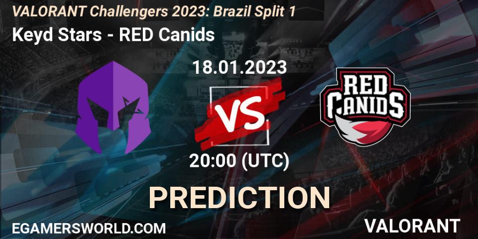 Prognoza Keyd Stars - RED Canids. 18.01.2023 at 20:00, VALORANT, VALORANT Challengers 2023: Brazil Split 1