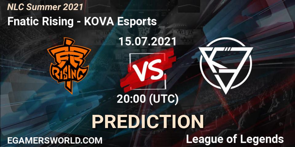 Prognoza Fnatic Rising - KOVA Esports. 15.07.2021 at 20:00, LoL, NLC Summer 2021