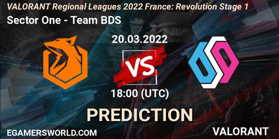 Prognoza Sector One - Team BDS. 20.03.2022 at 18:00, VALORANT, VALORANT Regional Leagues 2022 France: Revolution Stage 1