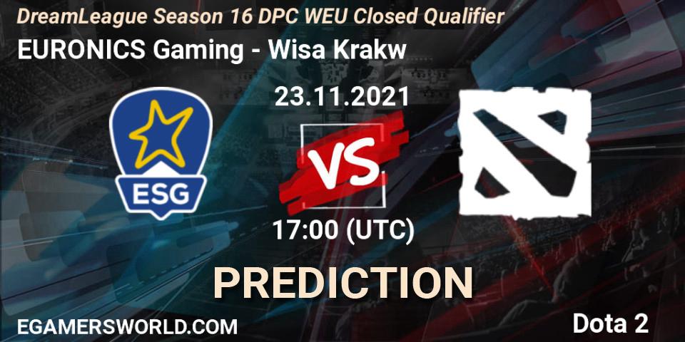 Prognoza EURONICS Gaming - Wisła Kraków. 23.11.2021 at 17:00, Dota 2, DPC 2022 Season 1: Euro - Closed Qualifier (DreamLeague Season 16)