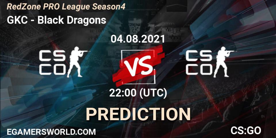 Prognoza GKC - Black Dragons. 06.08.2021 at 20:00, Counter-Strike (CS2), RedZone PRO League Season 4