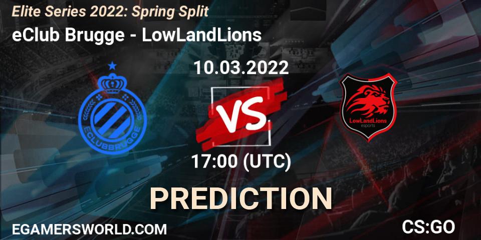 Prognoza eClub Brugge - LowLandLions. 10.03.2022 at 17:00, Counter-Strike (CS2), Elite Series 2022: Spring Split
