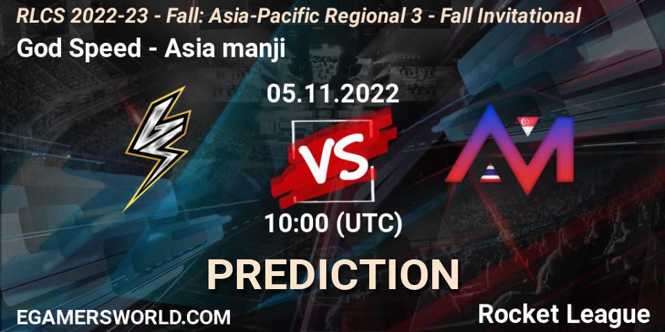 Prognoza God Speed - Asia manji. 05.11.2022 at 10:00, Rocket League, RLCS 2022-23 - Fall: Asia-Pacific Regional 3 - Fall Invitational