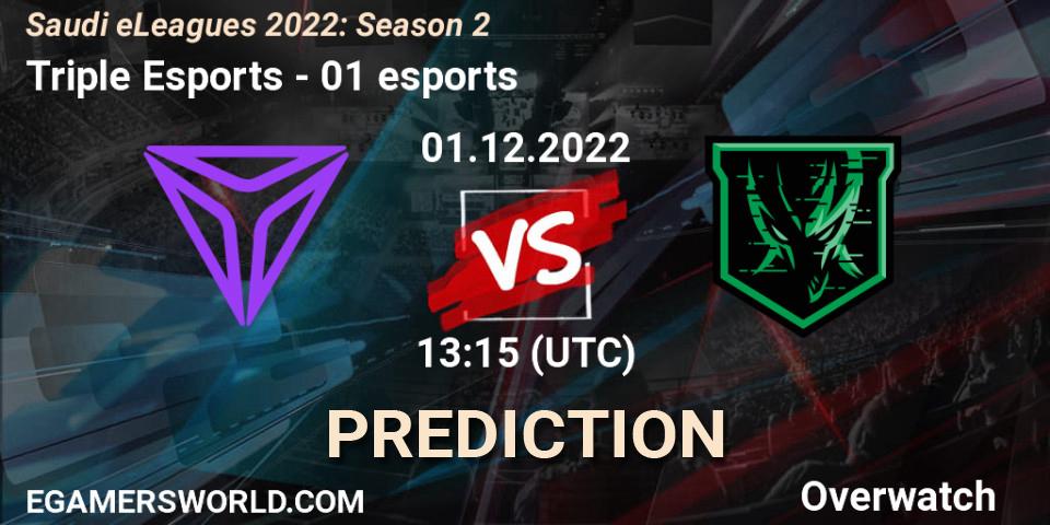 Prognoza Triple Esports - 01 esports. 01.12.22, Overwatch, Saudi eLeagues 2022: Season 2